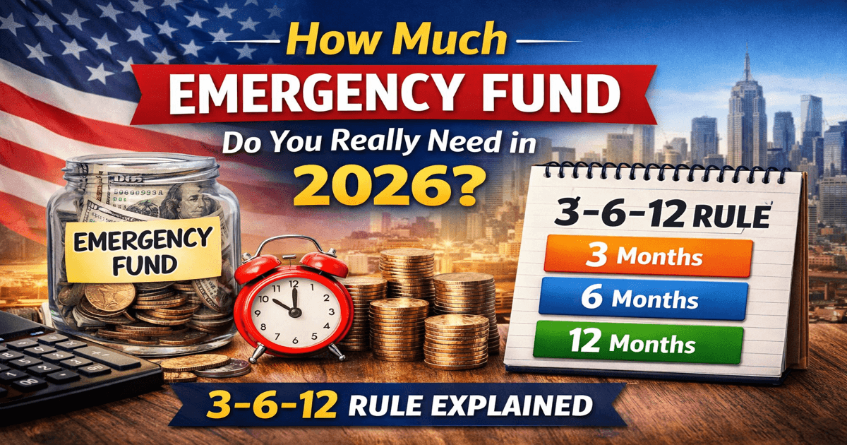 How Much Emergency Fund Do You Really Need in 2026? (3–6–12 Rule Explained)