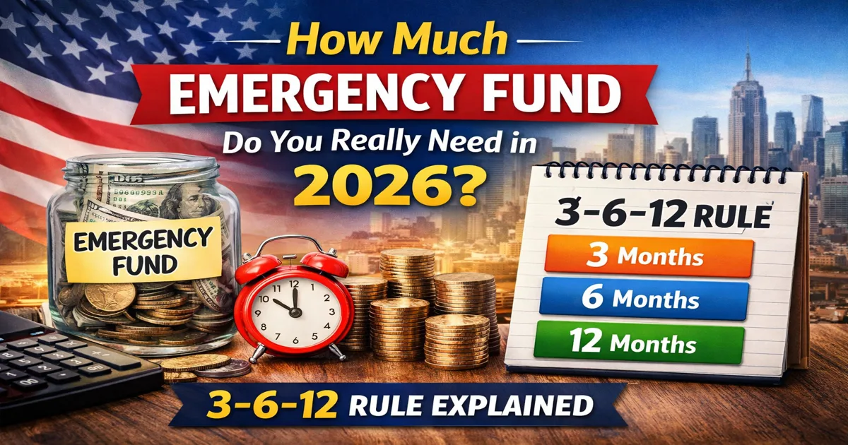 How Much Emergency Fund Do You Really Need in 2026? (3–6–12 Rule Explained)