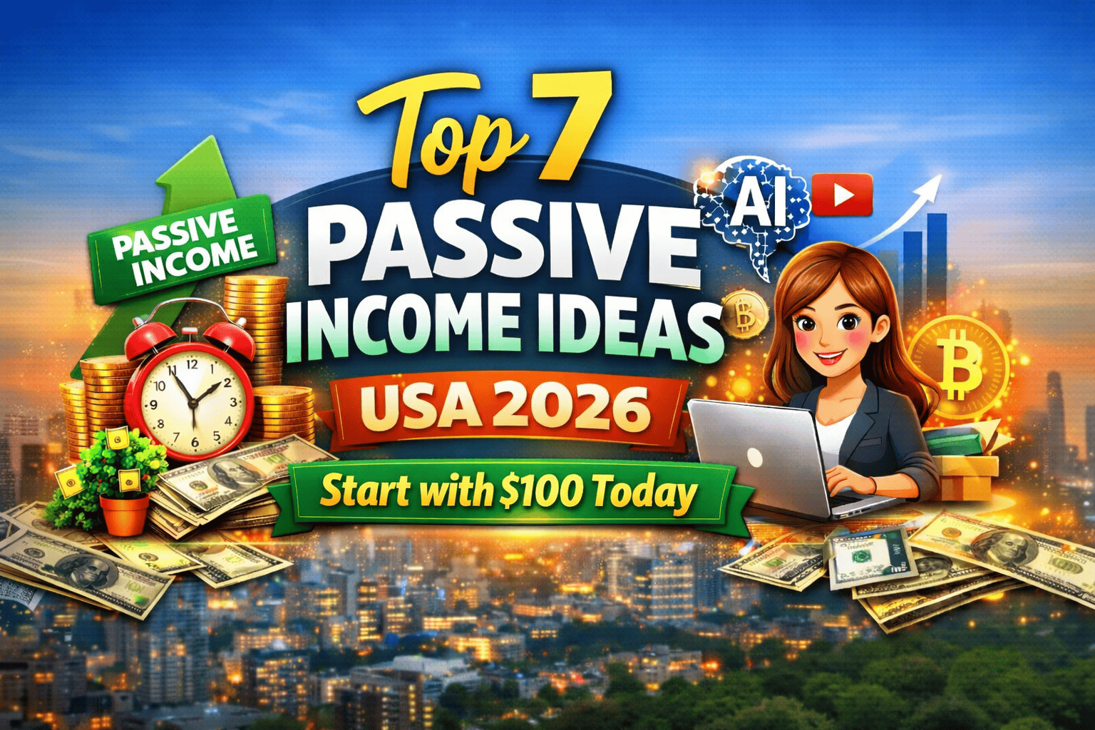 Top 7 Passive Income Ideas in the USA for 2026 (Start with $100)