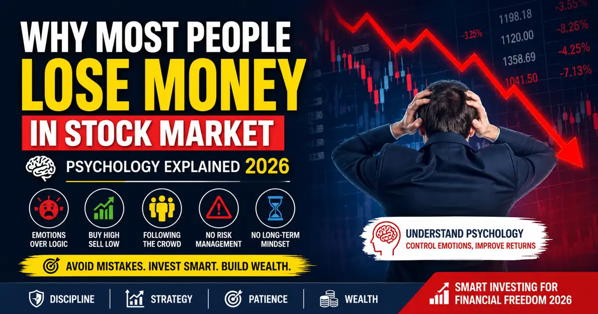 Why Most People Lose Money in Stocks (Psychology Explained 2026)