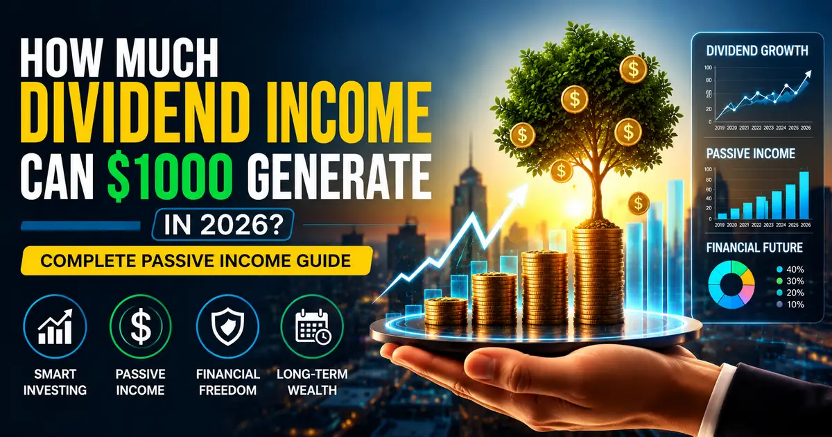 How Much Dividend Income Can $1000 Generate in 2026? Complete Passive Income Guide