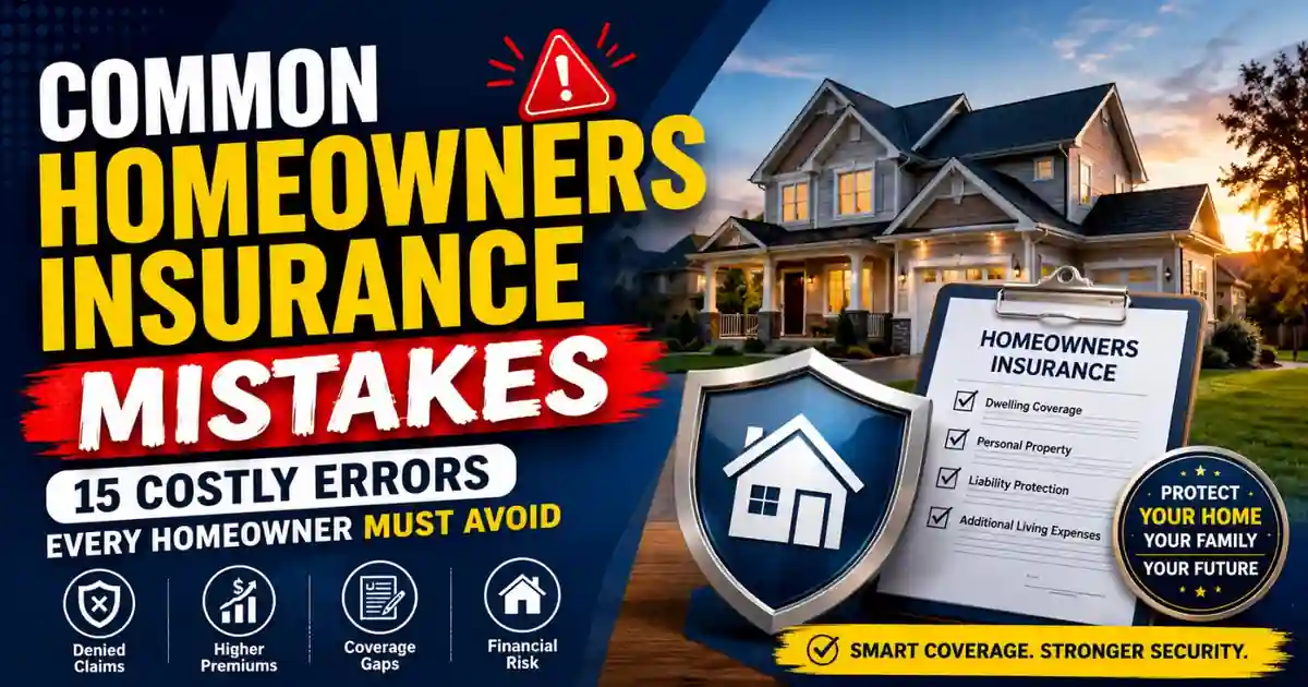 Common Homeowners Insurance Mistakes: 15 Costly Errors Every American Homeowner Should Avoid (2026 Guide)