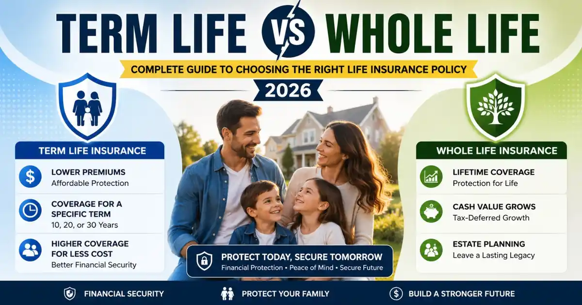 Term Life vs Whole Life Insurance (2026): Complete Guide to Choosing the Right Policy