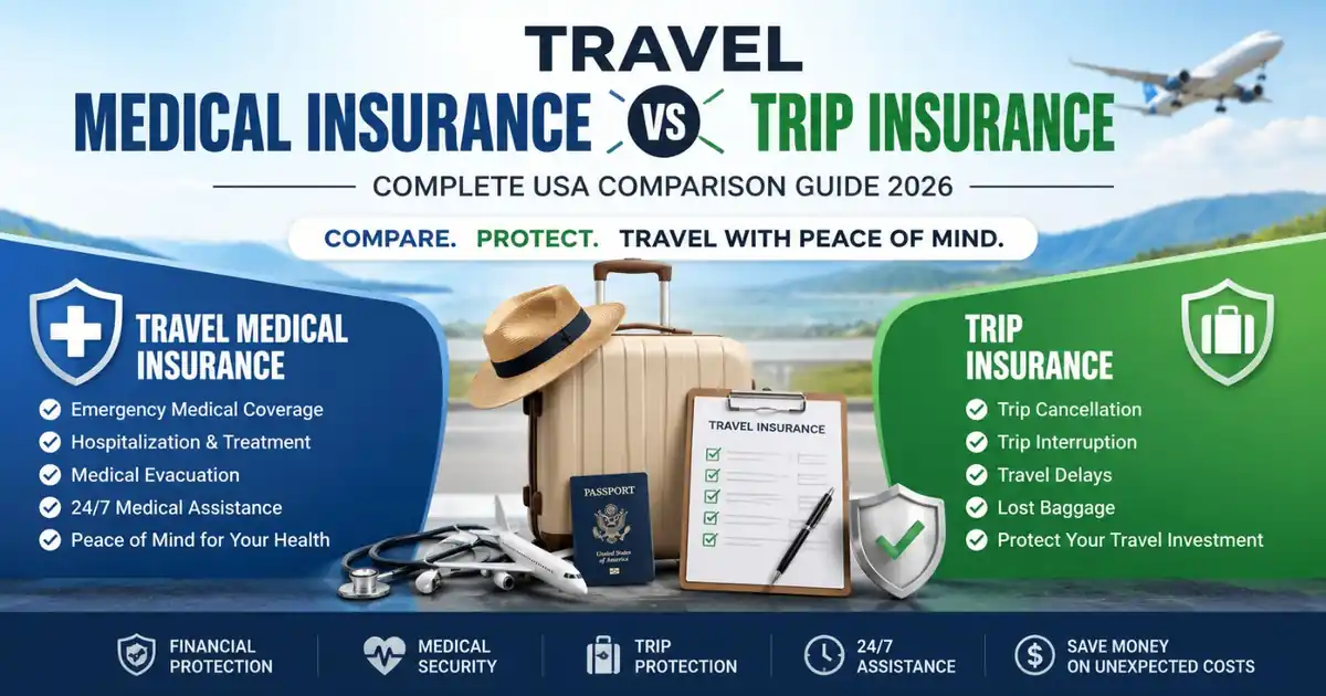 Travel Medical Insurance vs Trip Insurance: Complete USA Comparison Guide (2026)