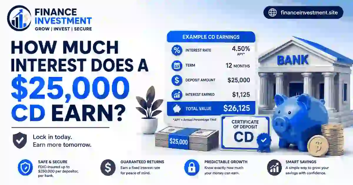 How Much Interest Does a $25,000 CD Earn? Complete 2026 Guide