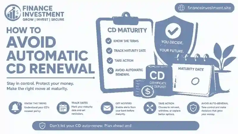 how to avoid automatic CD renewal