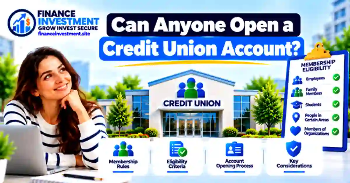Can Anyone Open a Credit Union Account eligibility explained in 2026