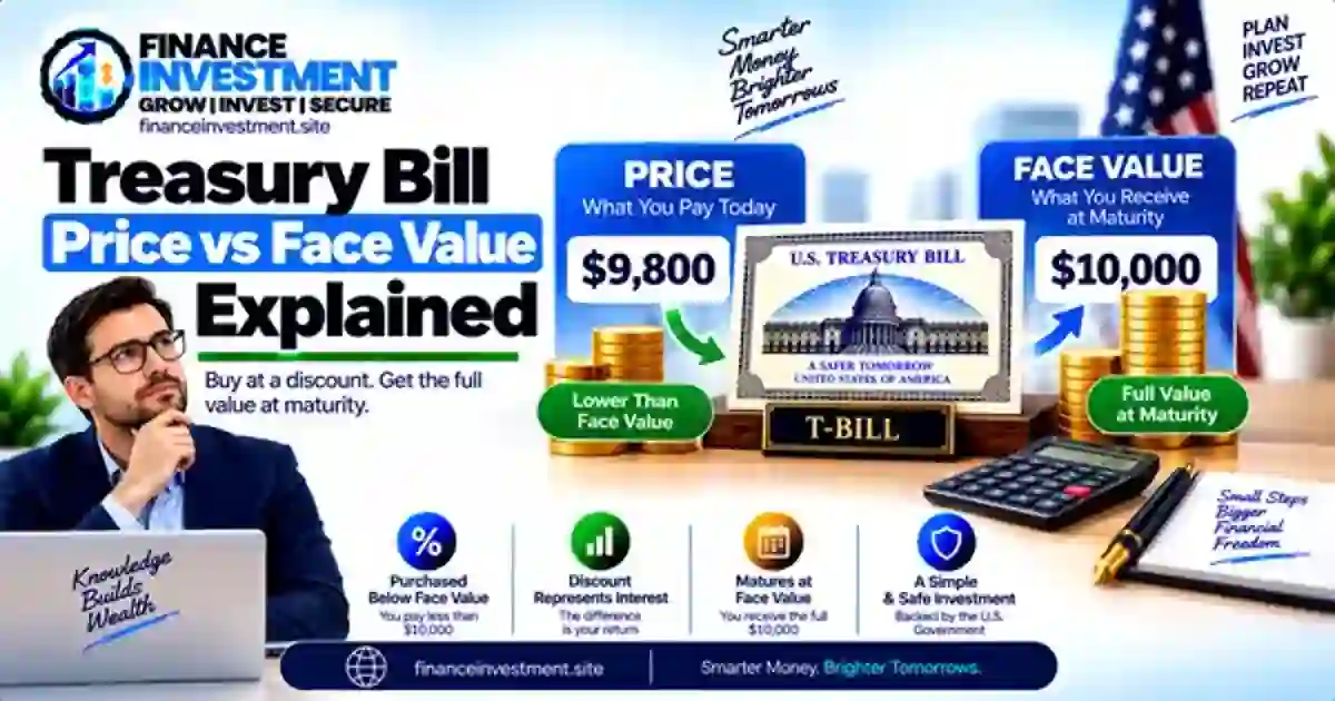 Treasury Bill Price vs Face Value explained with T-bill pricing and maturity value