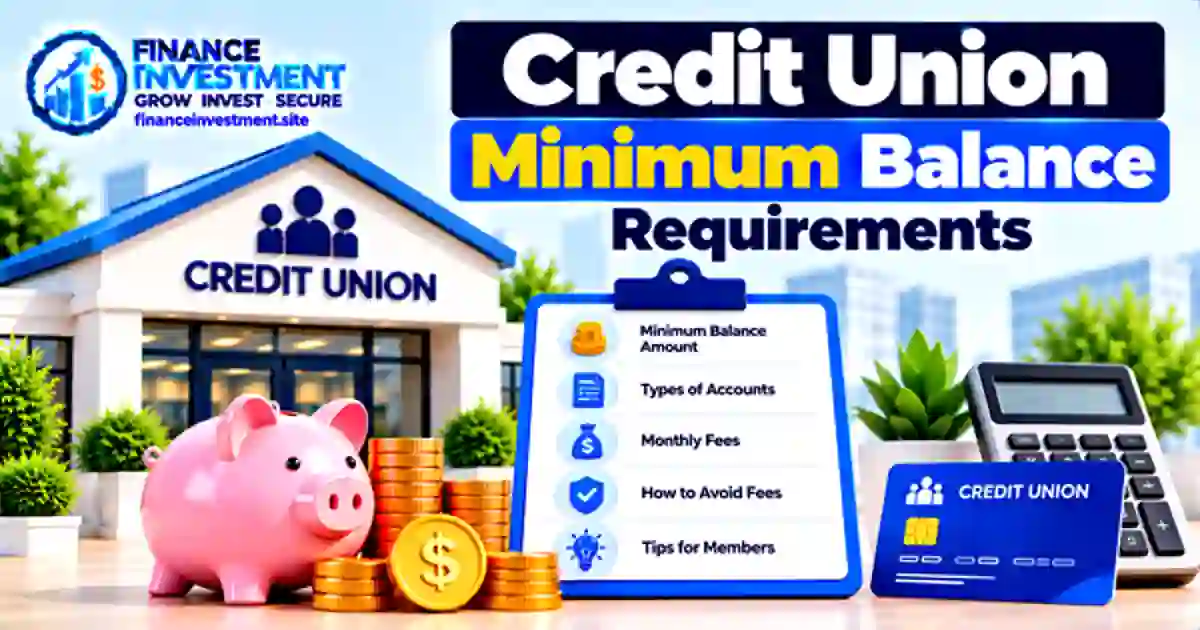 Credit Union Minimum Balance Requirements
