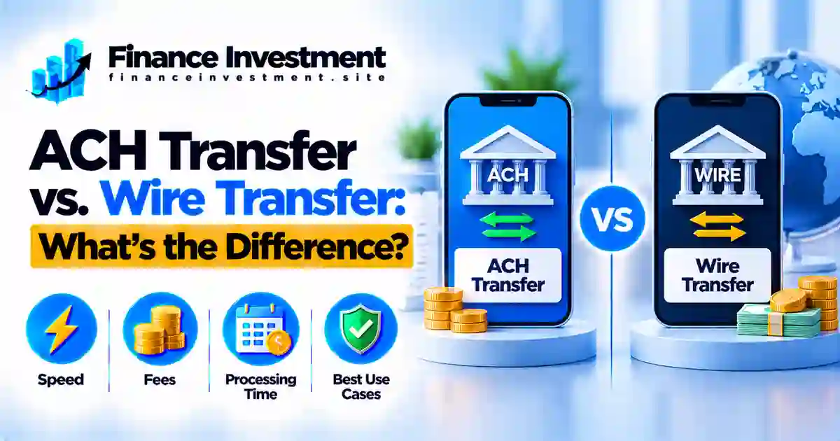 ACH transfer vs wire transfer comparison showing differences in fees and speed