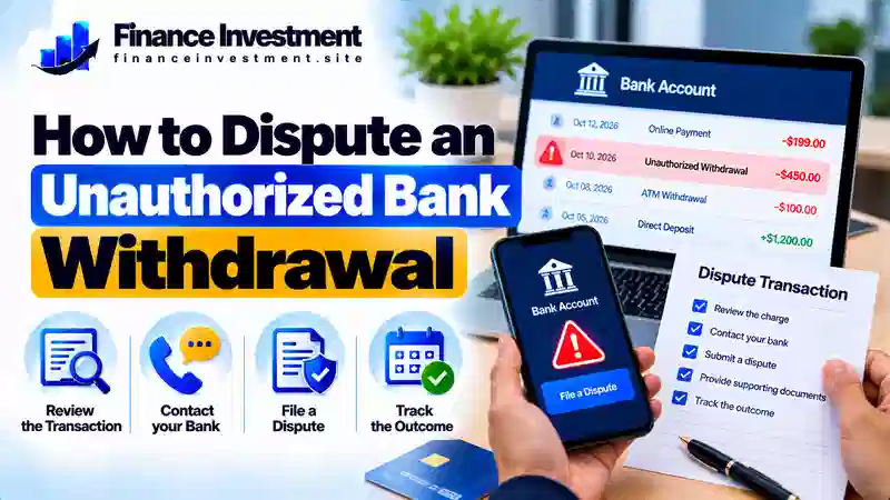 how to dispute an unauthorized bank withdrawal