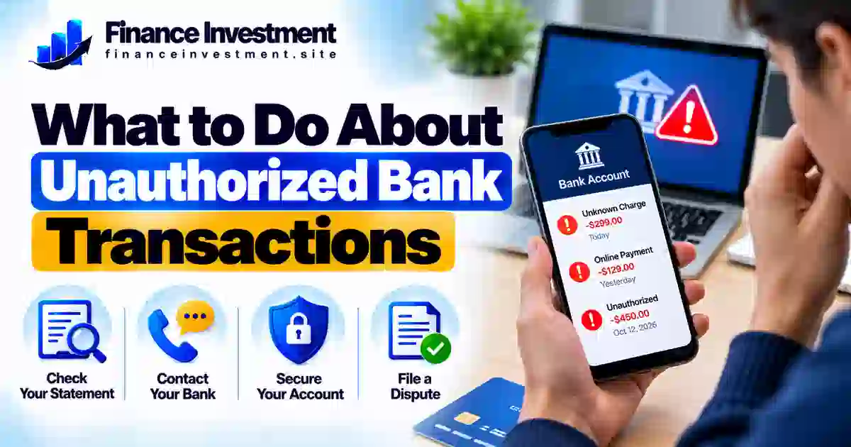 What to Do About Unauthorized Bank Transactions (2026)